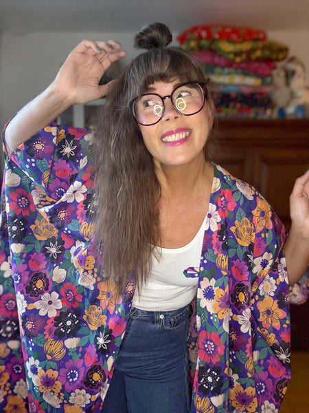 Sjok / kaftan med massa blommor