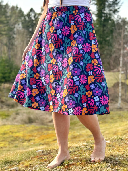 Kjol med resår & glada färger