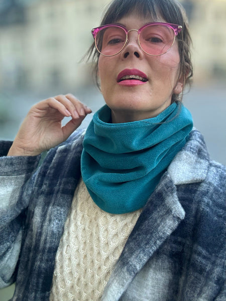 Tubsjal i petrol velour