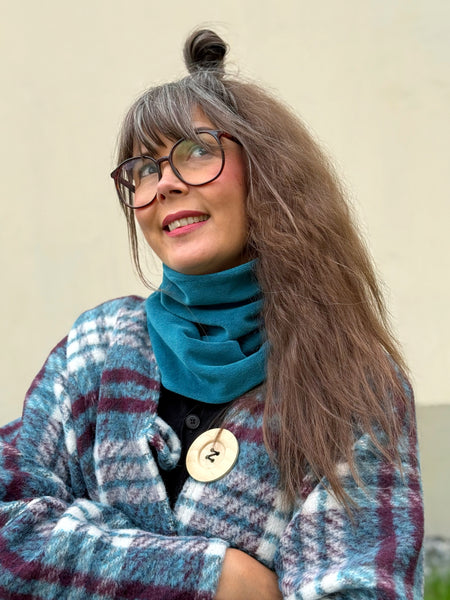 Tubsjal i petrol velour