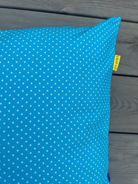 Kuddfodral i grönt & turkost vintagetyg