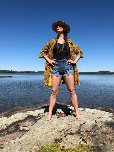 Städrock i leopardmönster