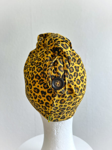 Turban i leopardmönster