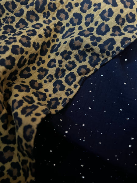 Turban i leopardmönster