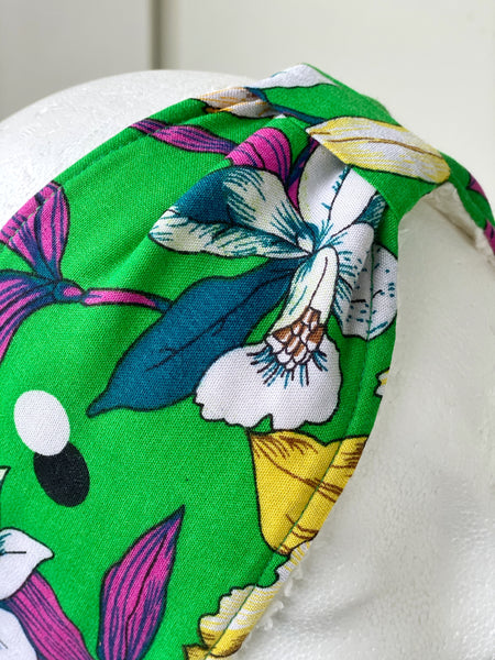 Fodrat pannband limegrönt