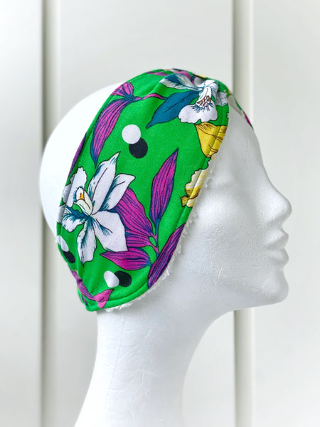 Fodrat pannband limegrönt