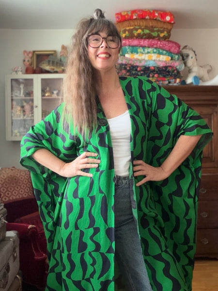 Sjok / kaftan i grafiskt mönster