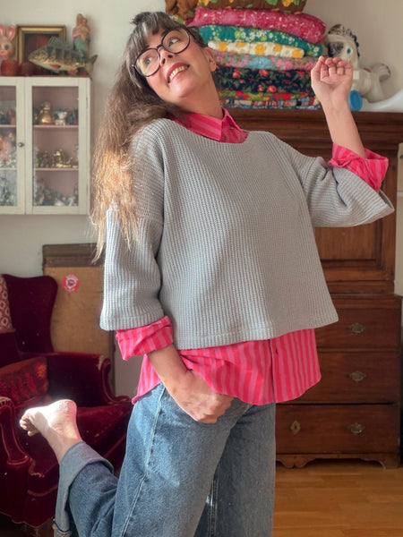 Skjorta i rosarandigt