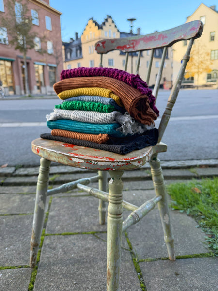 Blandade stickade stuvar, tygpaket