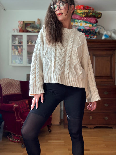 Mamelucker i svart ull & sidenmix