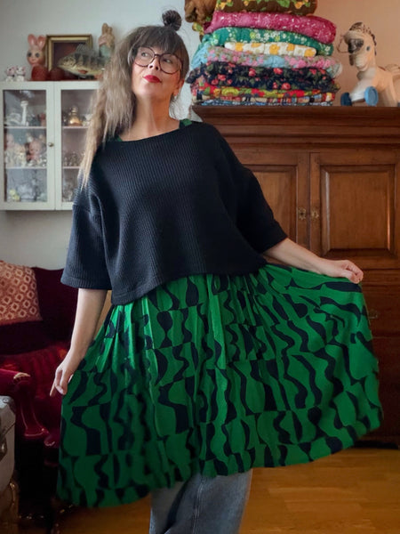 Stickad tröja svart