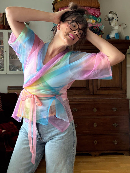 Omlottblus i mjuk tyll