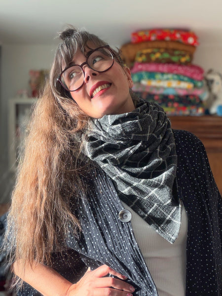 Sjal, rutig i deadstock