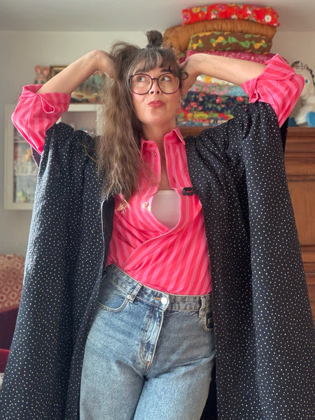 Skjorta i rosarandigt