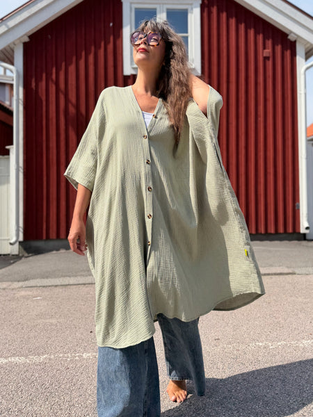 Sjok / kaftan med knappar & glitter