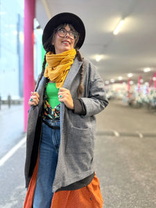 Oversized kavaj i dead stock ull i Glenn check mönster