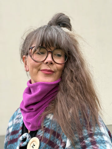 Tubsjal i violett velour