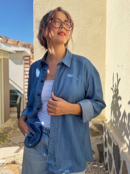 Skjorta i jeanstyg i lyocell