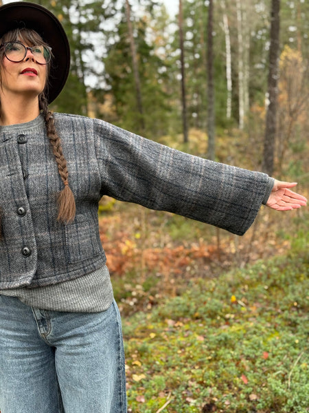 Kort jacka / kavaj, rutig