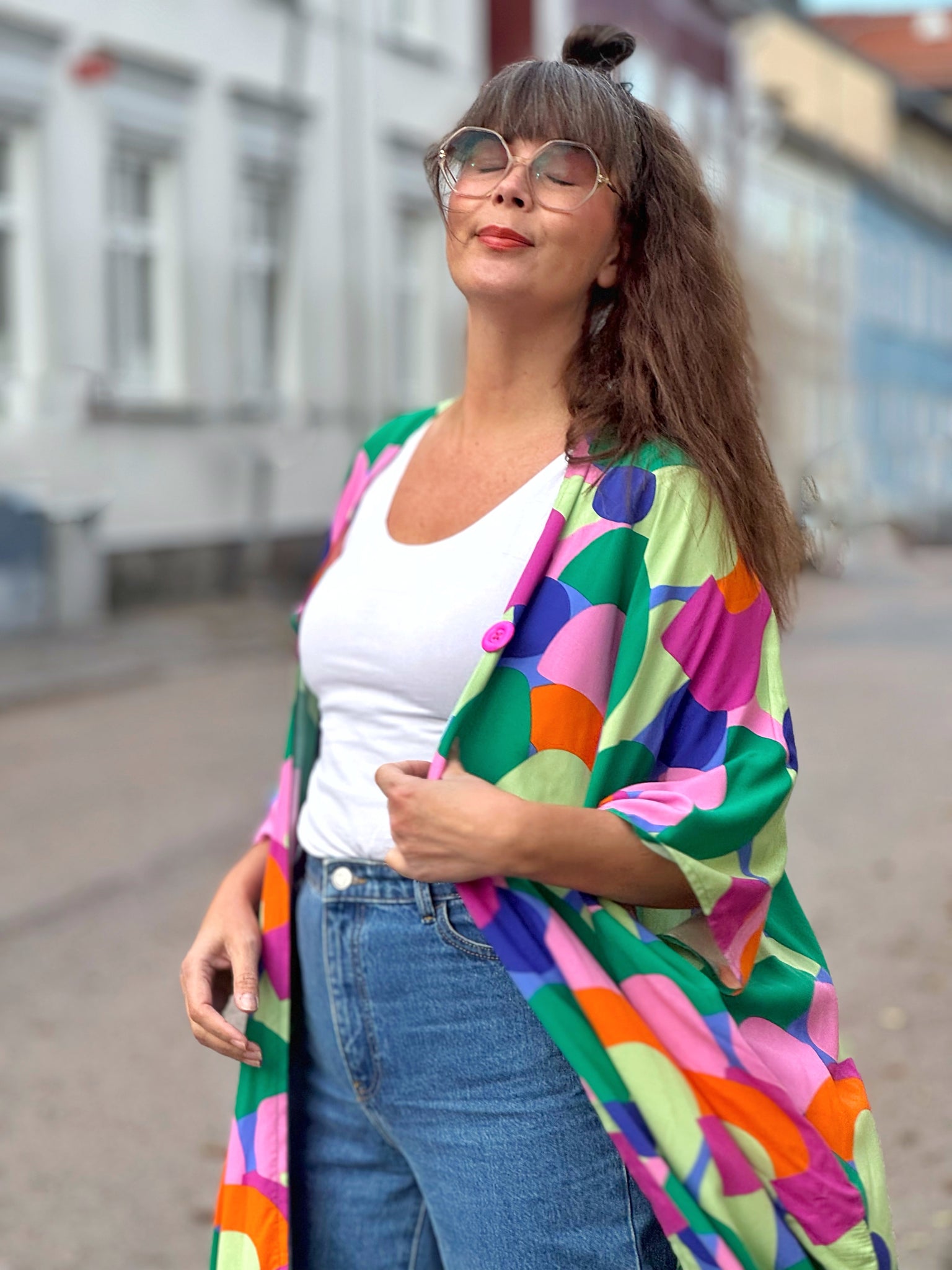 Sjok / kaftan färgglada former