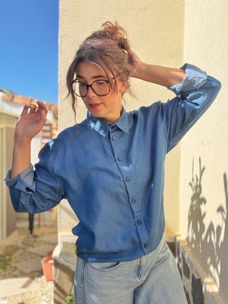 Skjorta i jeanstyg i lyocell