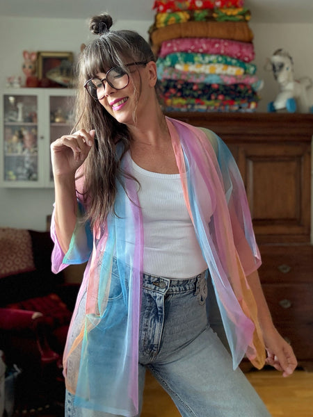 Omlottblus i mjuk tyll