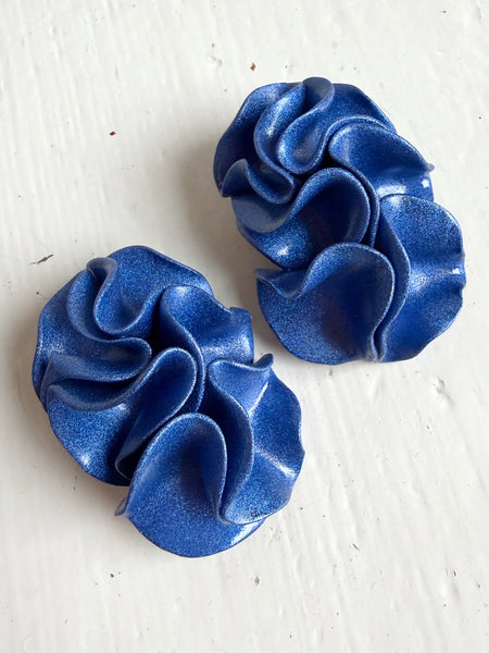 Statement örhängen blå