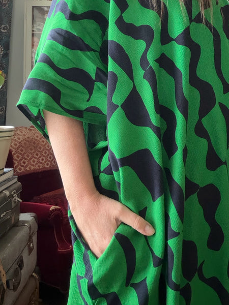 Sjok / kaftan i grafiskt mönster