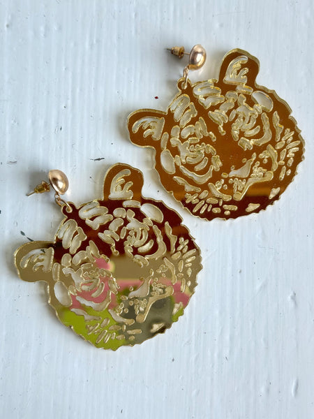 Örhängen, tigerhuvuden