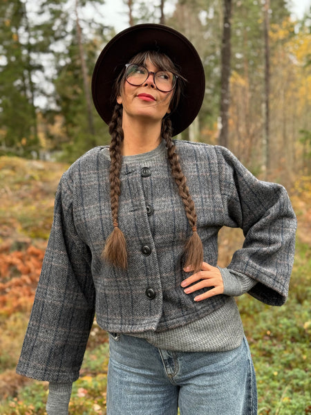 Kort jacka / kavaj, rutig