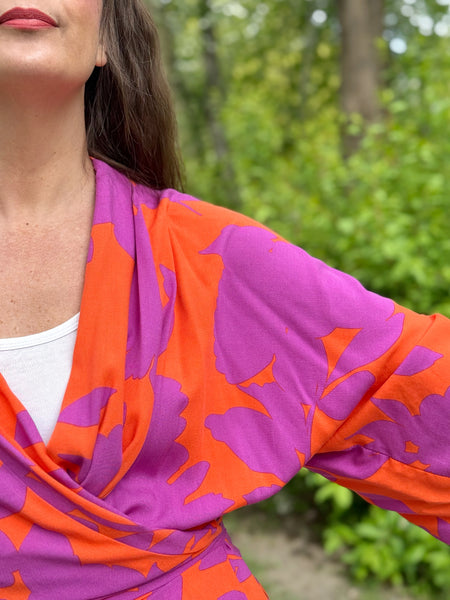 Omlottblus violett & orange