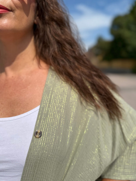 Sjok / kaftan med knappar & glitter