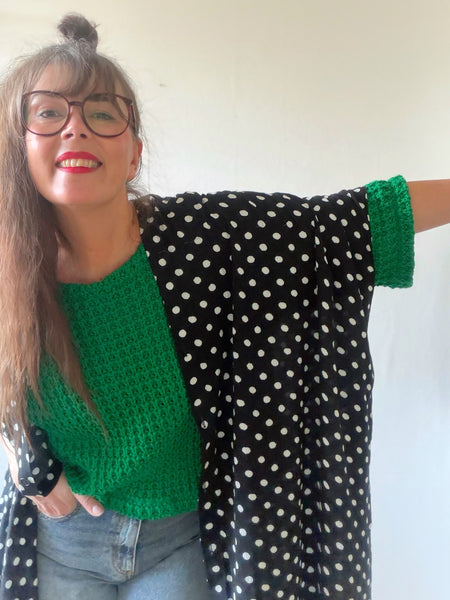 Stickad tröja grön