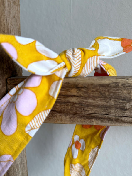 Hårband i gult, rosa & orange