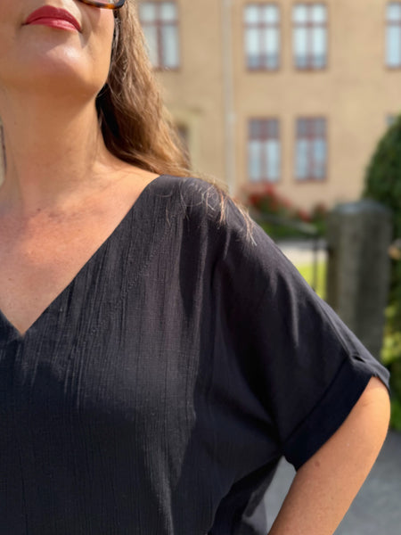 A-formad klänning / tunika i enfärgat svart