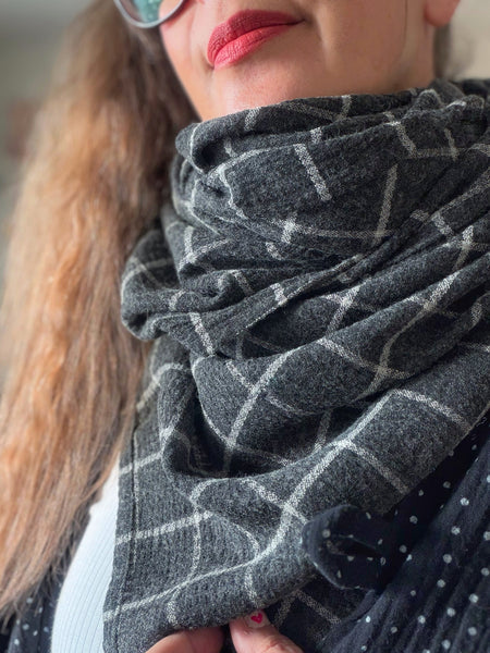 Sjal, rutig i deadstock