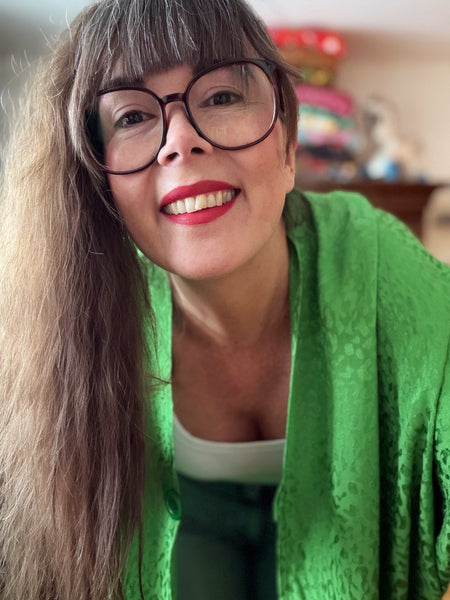 Sjok / kaftan i knalligaste grönt