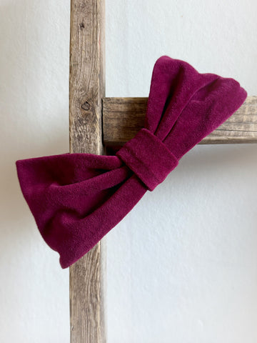 Hårband i vinröd velour