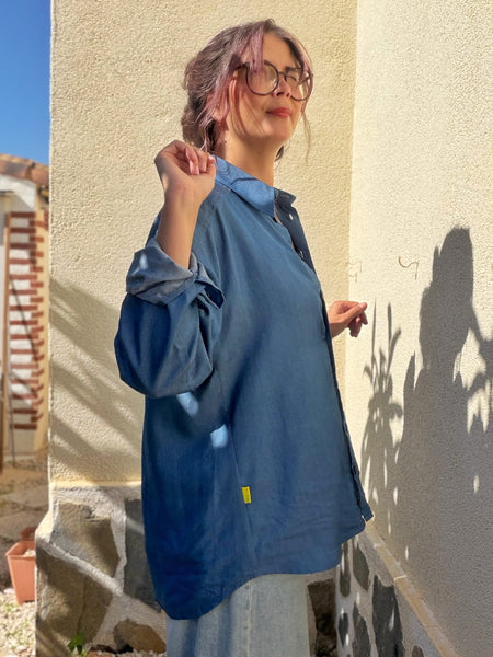 Skjorta i jeanstyg i lyocell