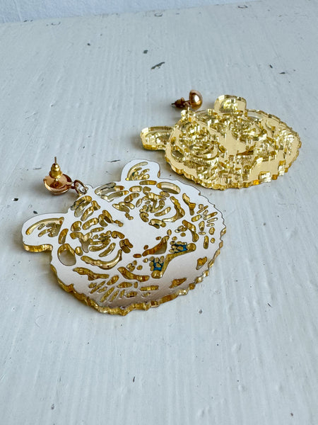 Örhängen, tigerhuvuden