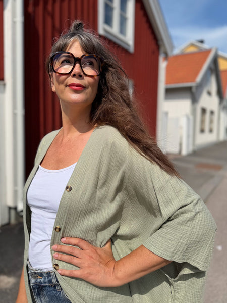 Sjok / kaftan med knappar & glitter