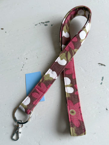 Nyckelband i brunt & rosa