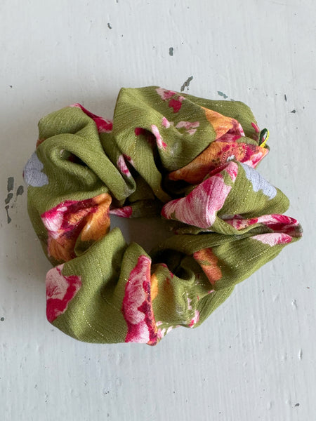 Scrunshie grön med guld