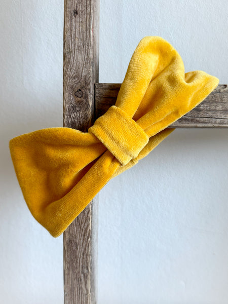 Hårband i gul velour