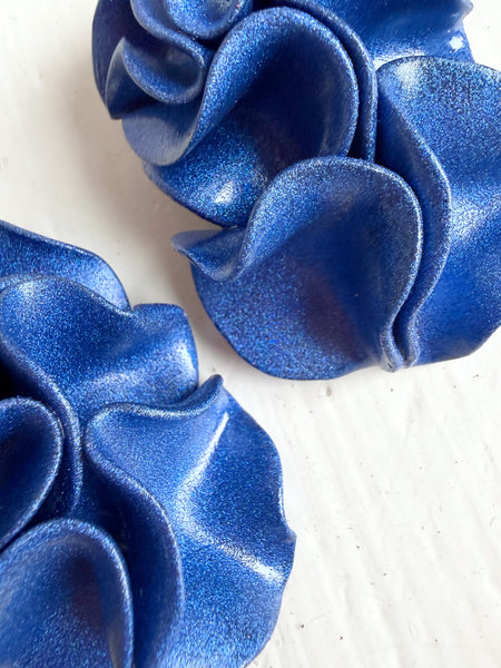 Statement örhängen blå