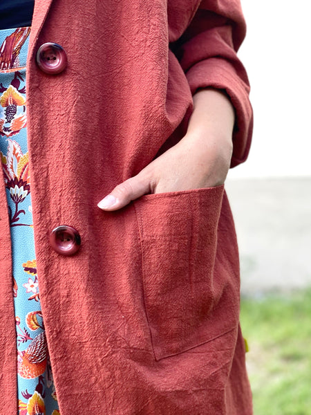 Rostfärgad oversize kavaj