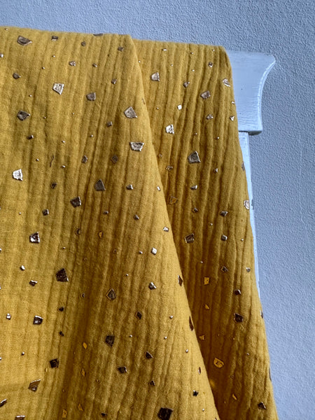 Stor gul sjal med glitter