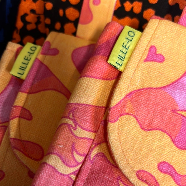 Bältesväska, rosa & gul