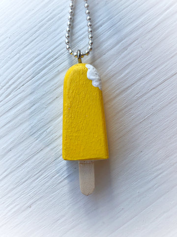 Halsband gul glass - Lille-Lo