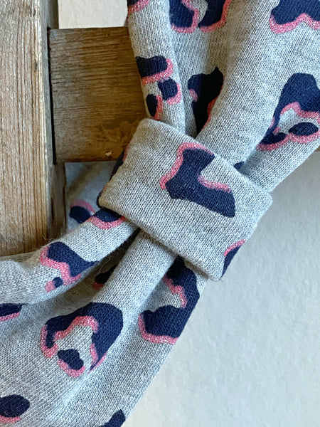 Hårband i trikå, leo med glitter